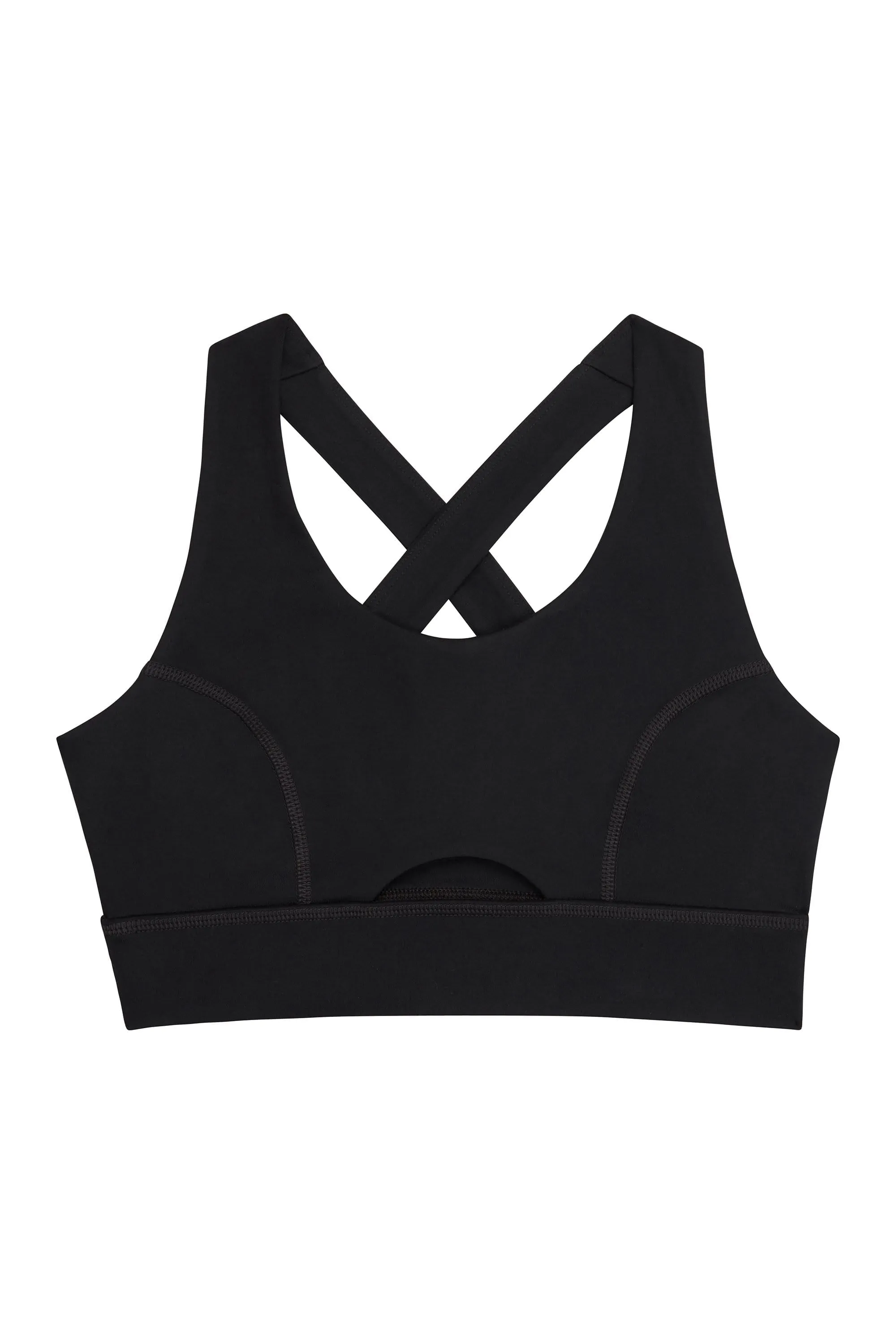 Cross Back Bra Black Curve