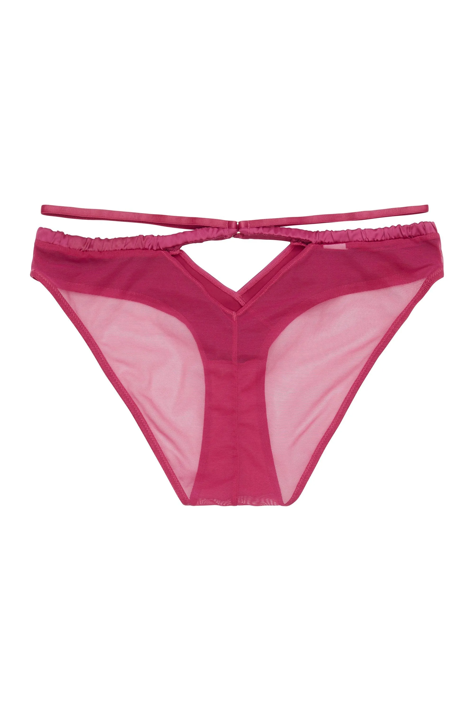 Dani Magenta Strappy Satin Brief