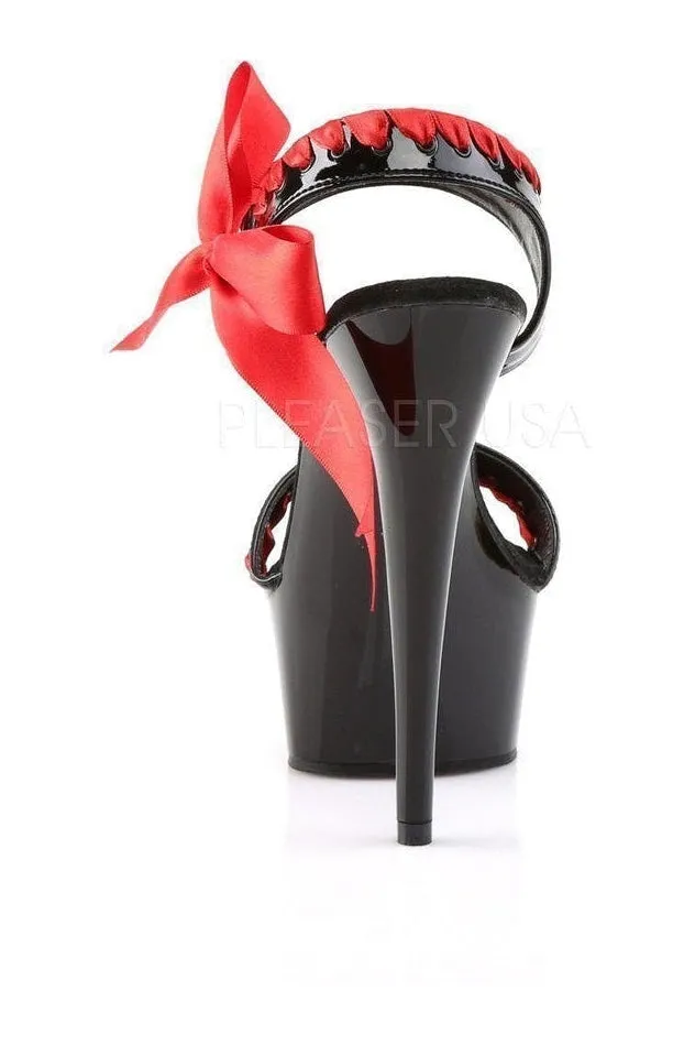 DELIGHT-615 Platform Sandal  | Black Patent