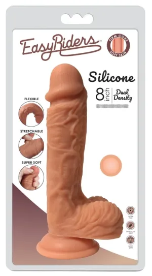Easy Riders 8 DUAL DENSITY Silicone Dildo with Balls