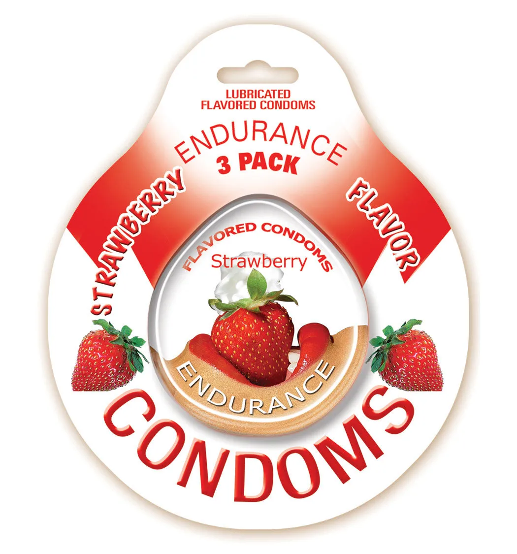 Endurance Condom Strawberry 3pk