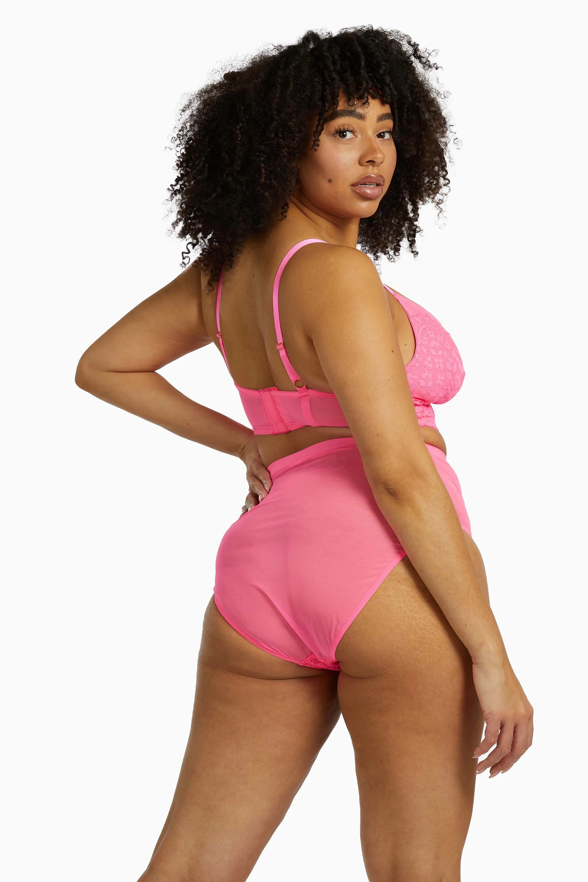 Gabi Fresh Bella Lace High Waist Brief Pink