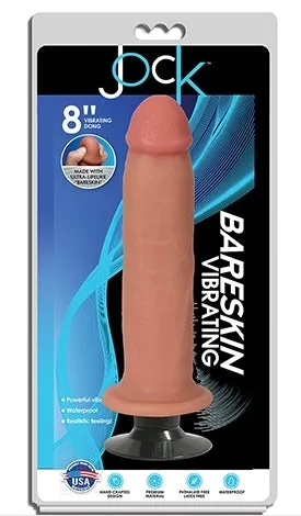 JOCK 8 Bareskin Vibrating Dong  Realistic Dildo Suction Cup Vanilla