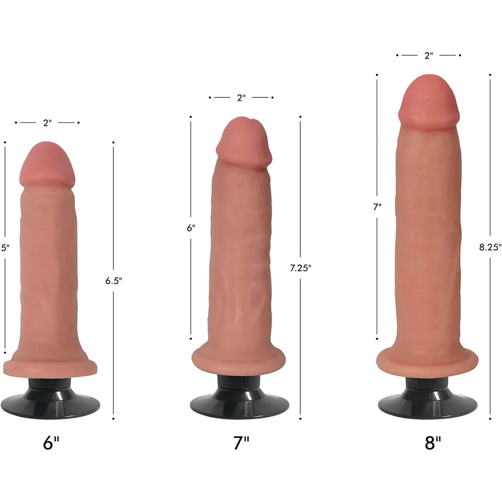 JOCK 8 Bareskin Vibrating Dong  Realistic Dildo Suction Cup Vanilla