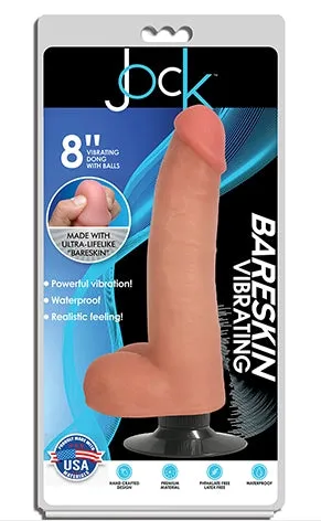 JOCK 8 Bareskin Vibrating Dong with Balls Vanilla