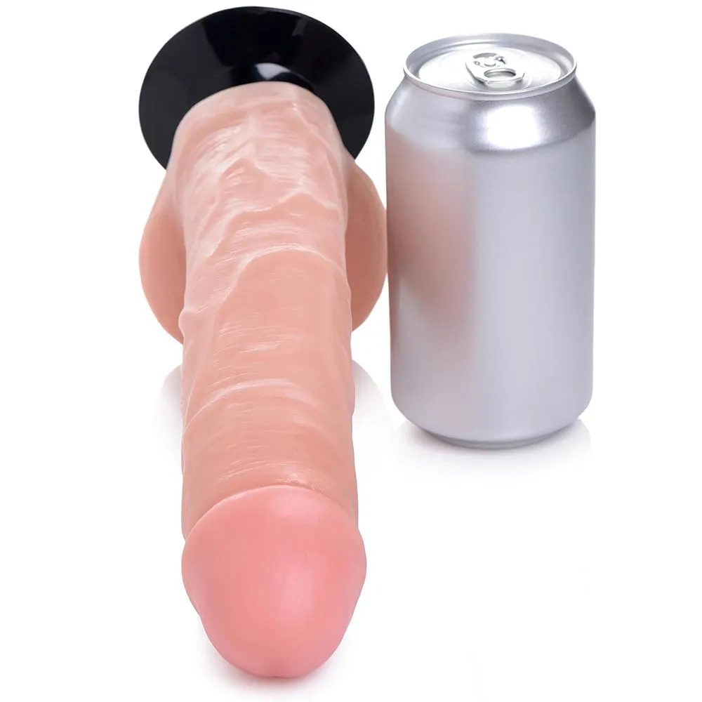 Jock 9 Vibrating Dong Balls Realistic Dildo Suction Cup Vanilla