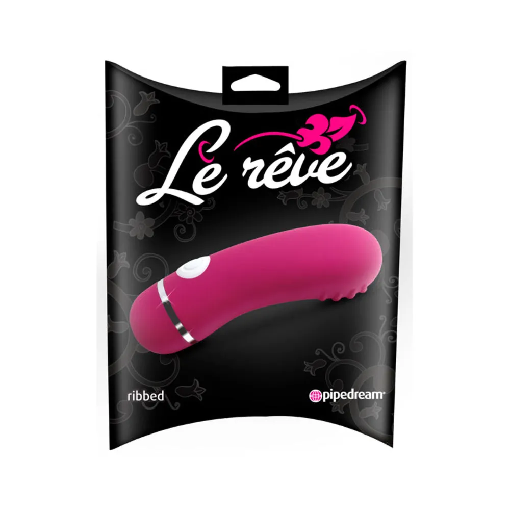 Le Reve Ribbed Dark Pink 3 Speed Massager