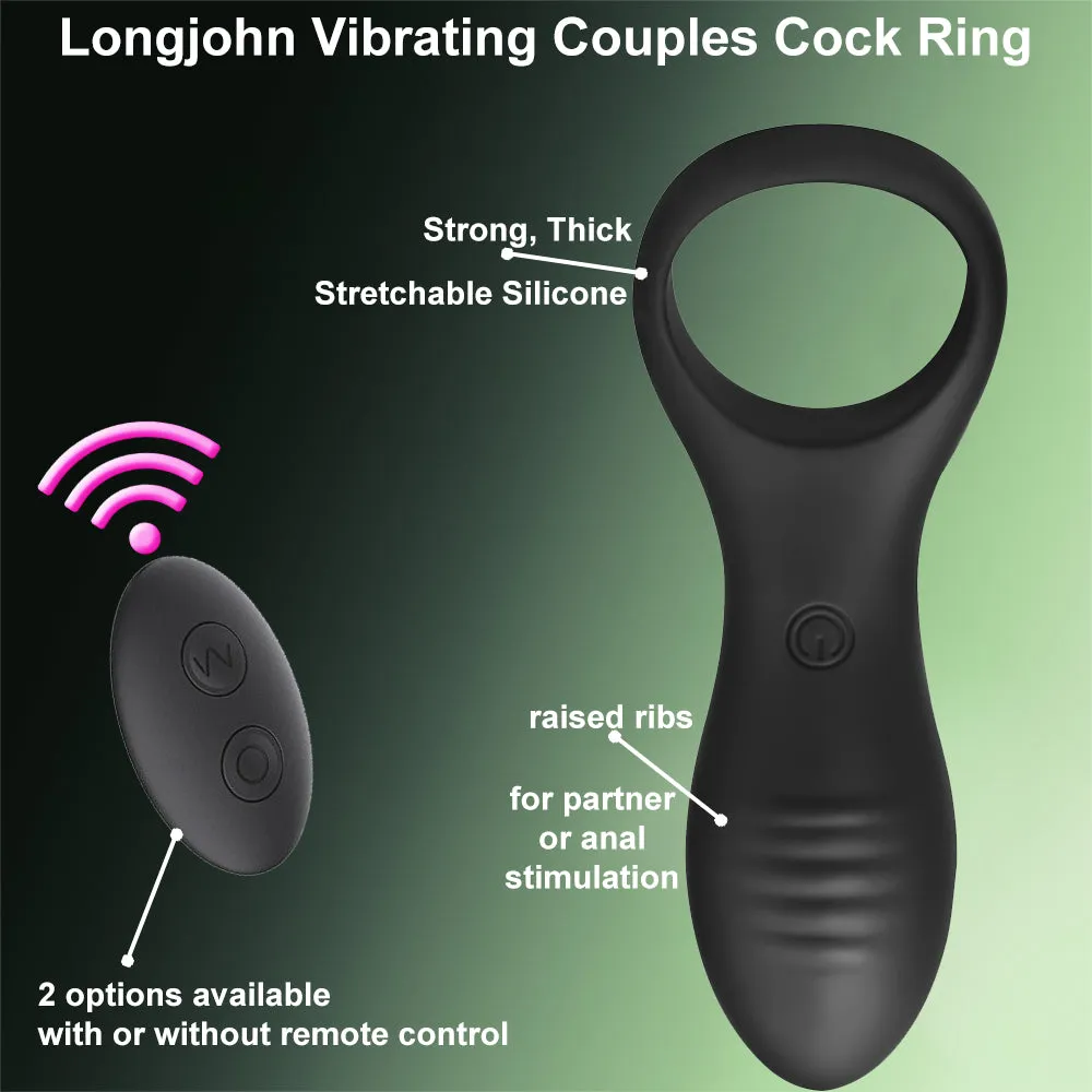 Longjohn Vibrating Cock Ring Remote Control Clitoral Stimulator Couples Vibrator