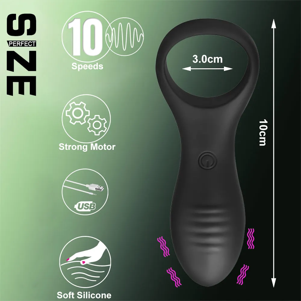 Longjohn Vibrating Cock Ring Remote Control Clitoral Stimulator Couples Vibrator