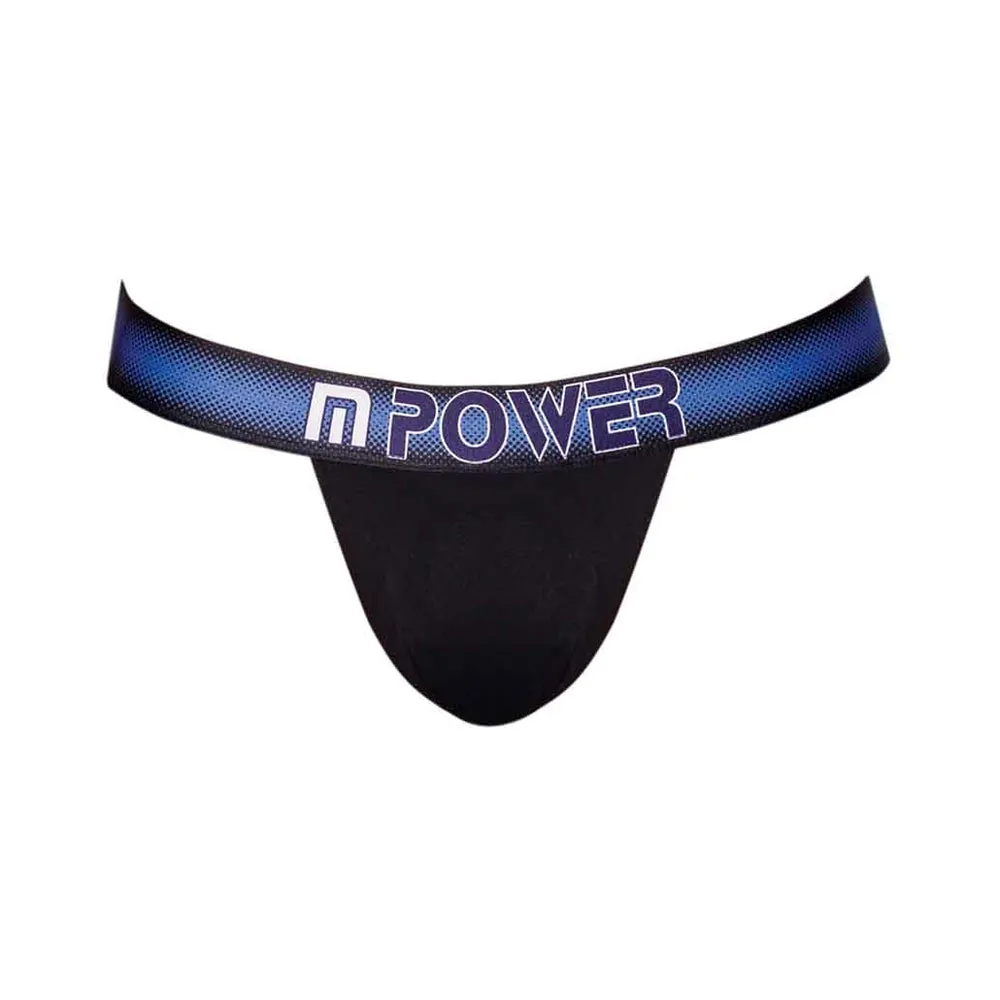 Male Power Pocket Pouch Jock With Pocket Cavity Black Sm