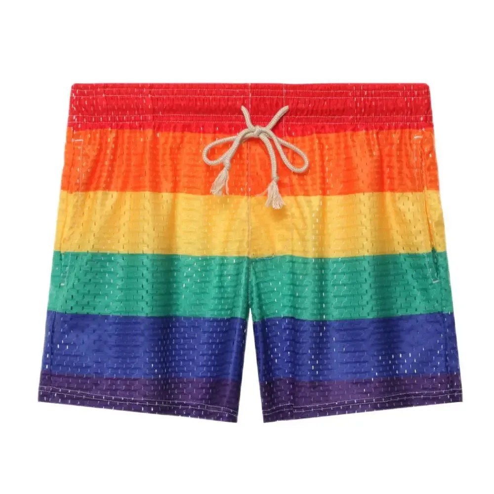 Men's Sets Rainbow Hooded Men's Tank Tops Mesh Breathable V-neck Vests Men Shorts Streetwear Tops Tee Sports Fitness Singlets
