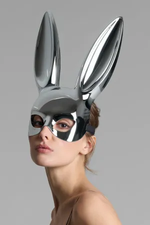 Mirror Bunny Mask in Silver