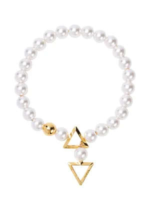 Moist Eyes Pearl Necklace Collar