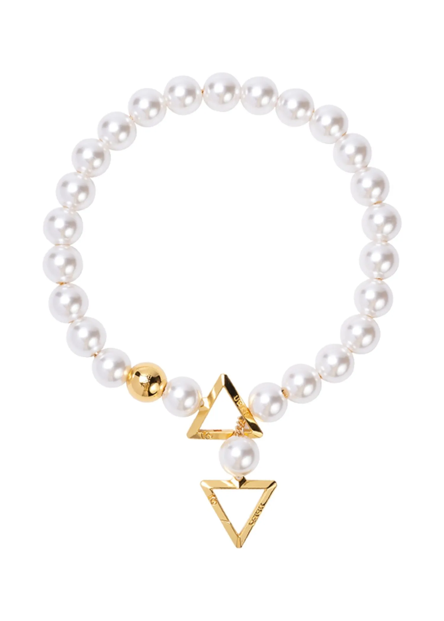 Moist Eyes Pearl Necklace Collar