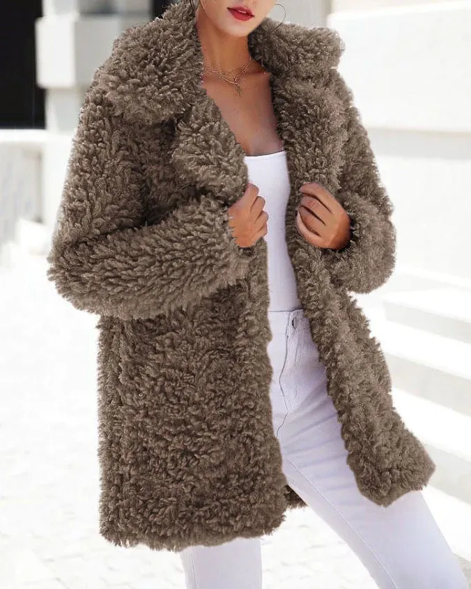 Oversized Fleece Teddy Jacket