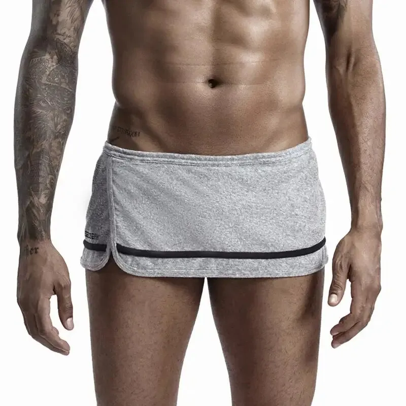 #PB Men's Pajamas Sleep Bottoms Side Slit Home Lounge Casual Shorts