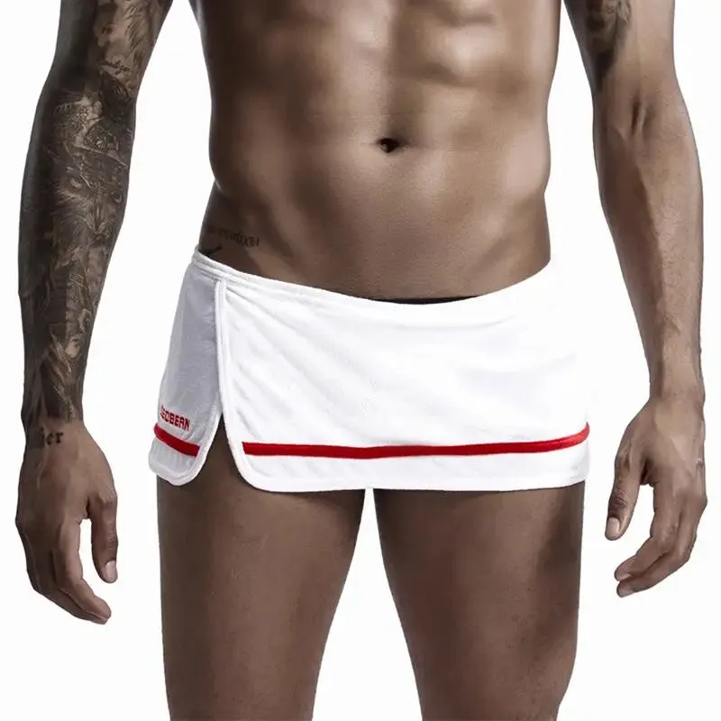#PB Men's Pajamas Sleep Bottoms Side Slit Home Lounge Casual Shorts