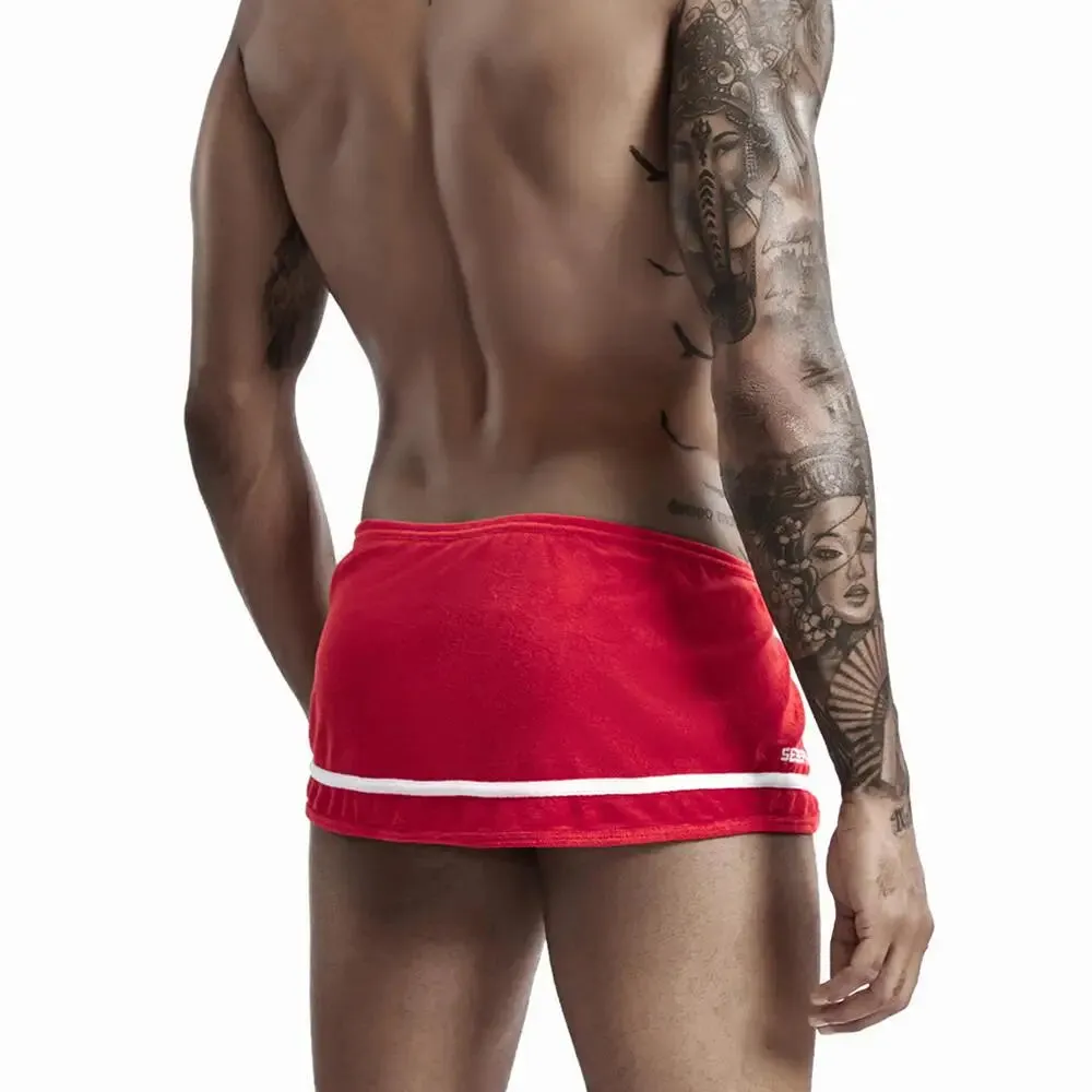 #PB Men's Pajamas Sleep Bottoms Side Slit Home Lounge Casual Shorts