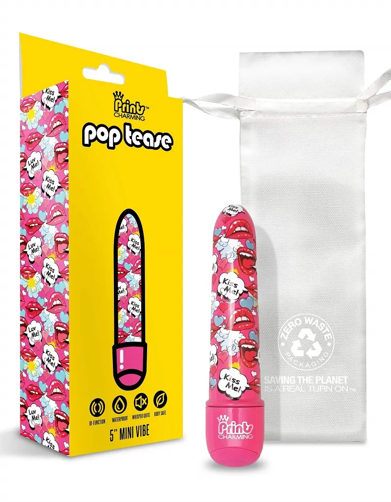 Prints Charming Pop Tease 5 Mini Vibe Kiss - Pink
