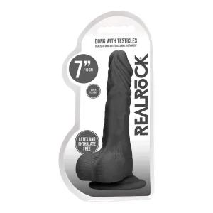 Realrock Dong With Testicles 7&quot; Black