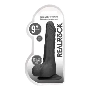Realrock Dong With Testicles 9&quot; Black