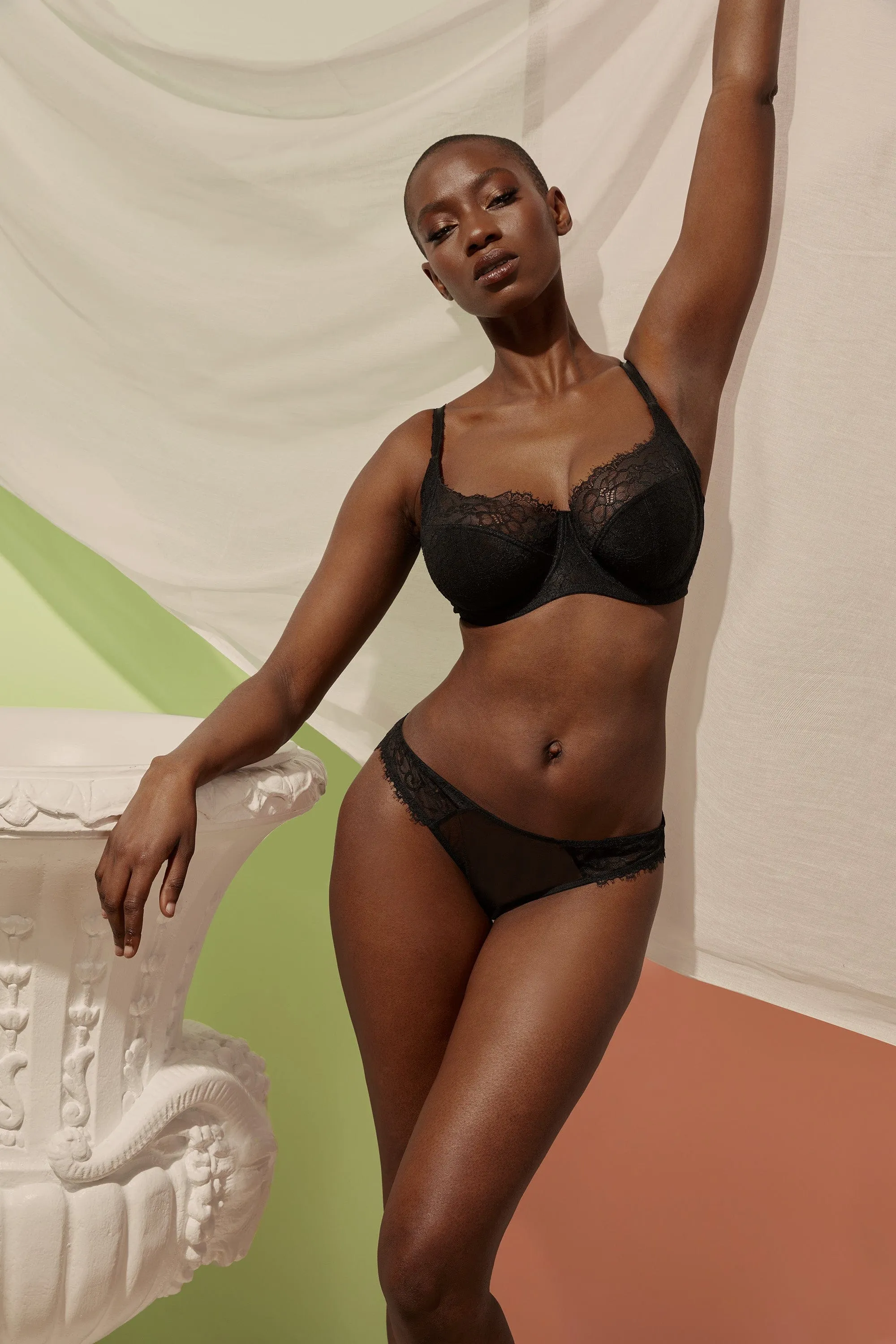 Rosalyn Black Full Coverage Lace Bra