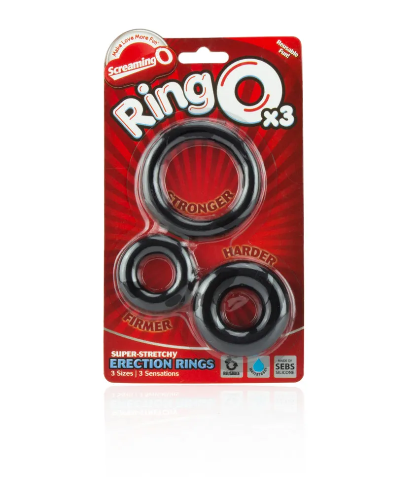 Screaming O RingO - Black Pack of 3
