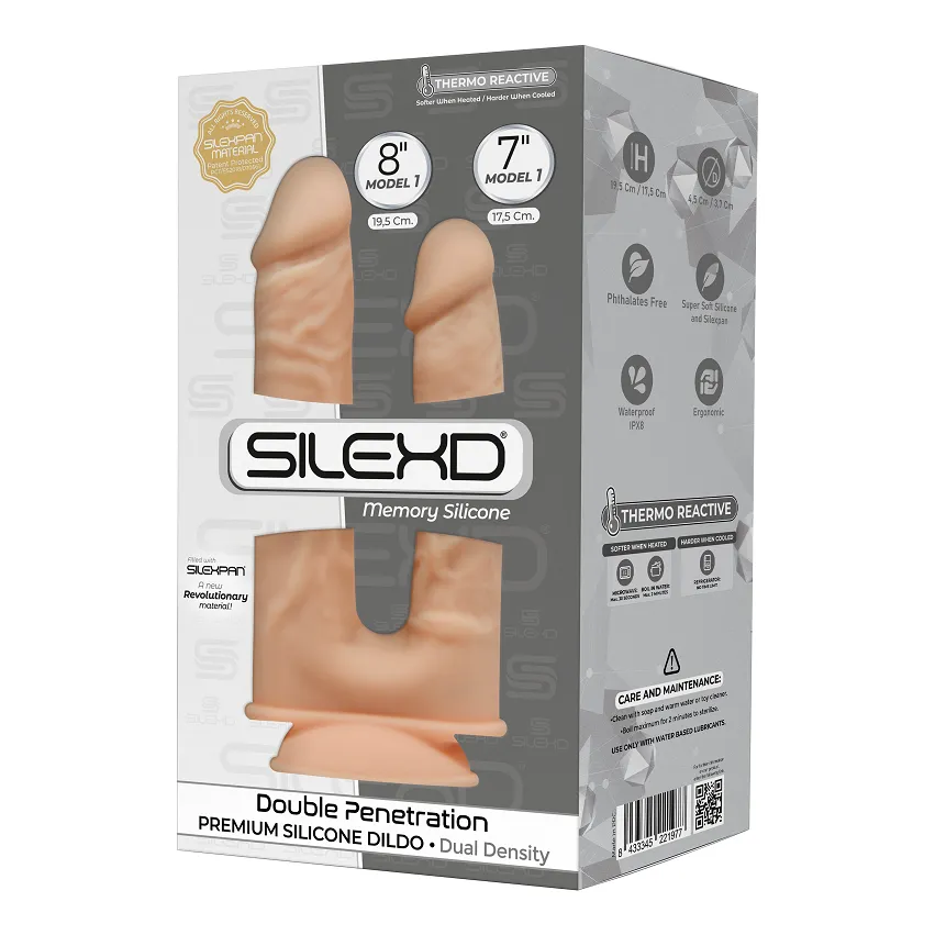 SILEXD DOUBLE PENETRATION 8   7 Realistic Feel Silicone Dildo
