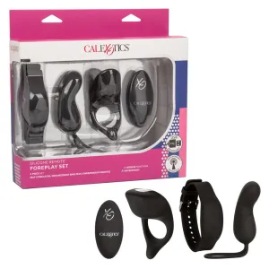 Silicone Remote Foreplay Set - Black