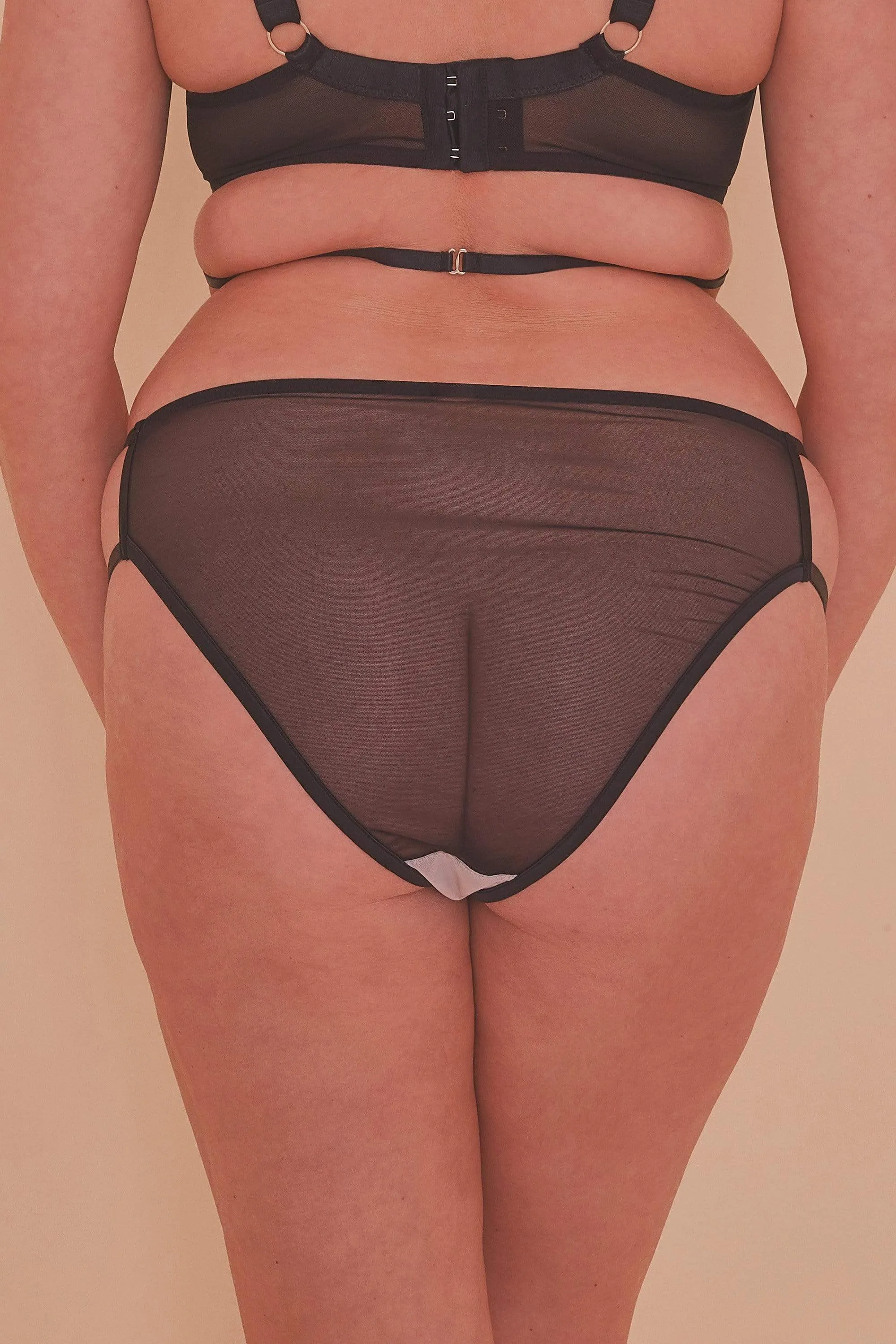 Sky Pearl Lace Harness Brief