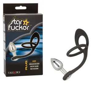 Star Fucker Mini Gem Plug w/Silicone Enhancer - Black
