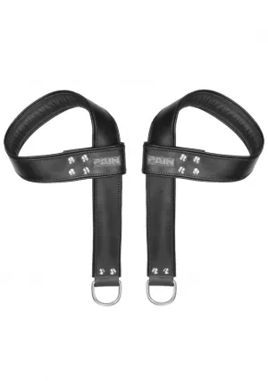 Suspension Cuffs Saddle Leather Hands & Feet - Black