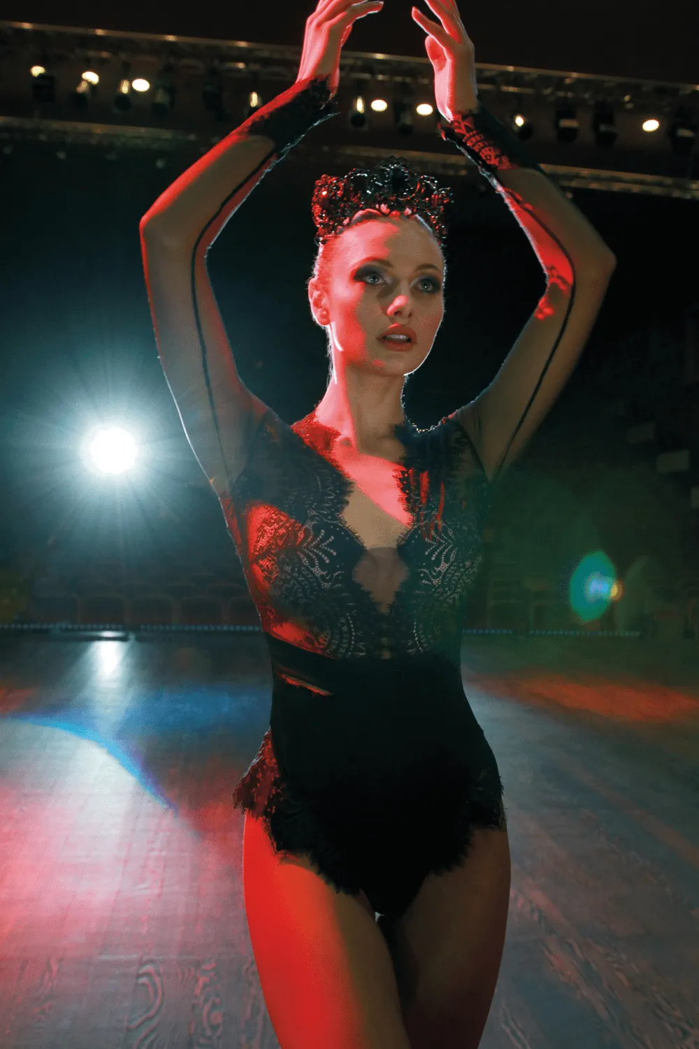 The Black Swan Long Sleeve Body. Size S (UK 8)