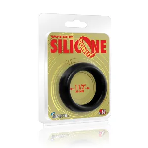 Wide Silicone Donut - Black - 1.5-Inch Diameter